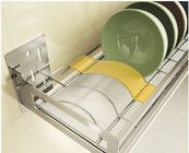 Multifunction Stainless Steel Plate Rack / Wall Dish Drying Rack S - Shaped Design